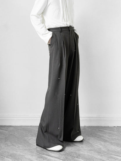 Pleats Pearl-Embellished Trousers WN11864