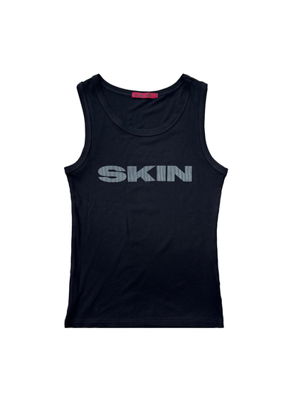 Ribbed Logo Print Tank Top WN27230