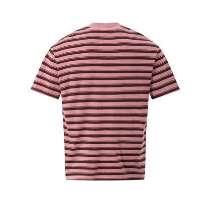 Striped Letter Print Oversize Short Sleeve T-Shirt WN25853