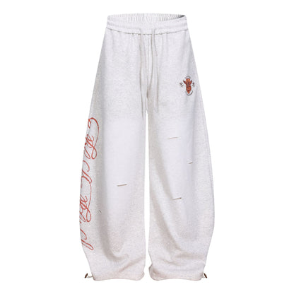 Print Barrel Leg Sweatpants WN26065
