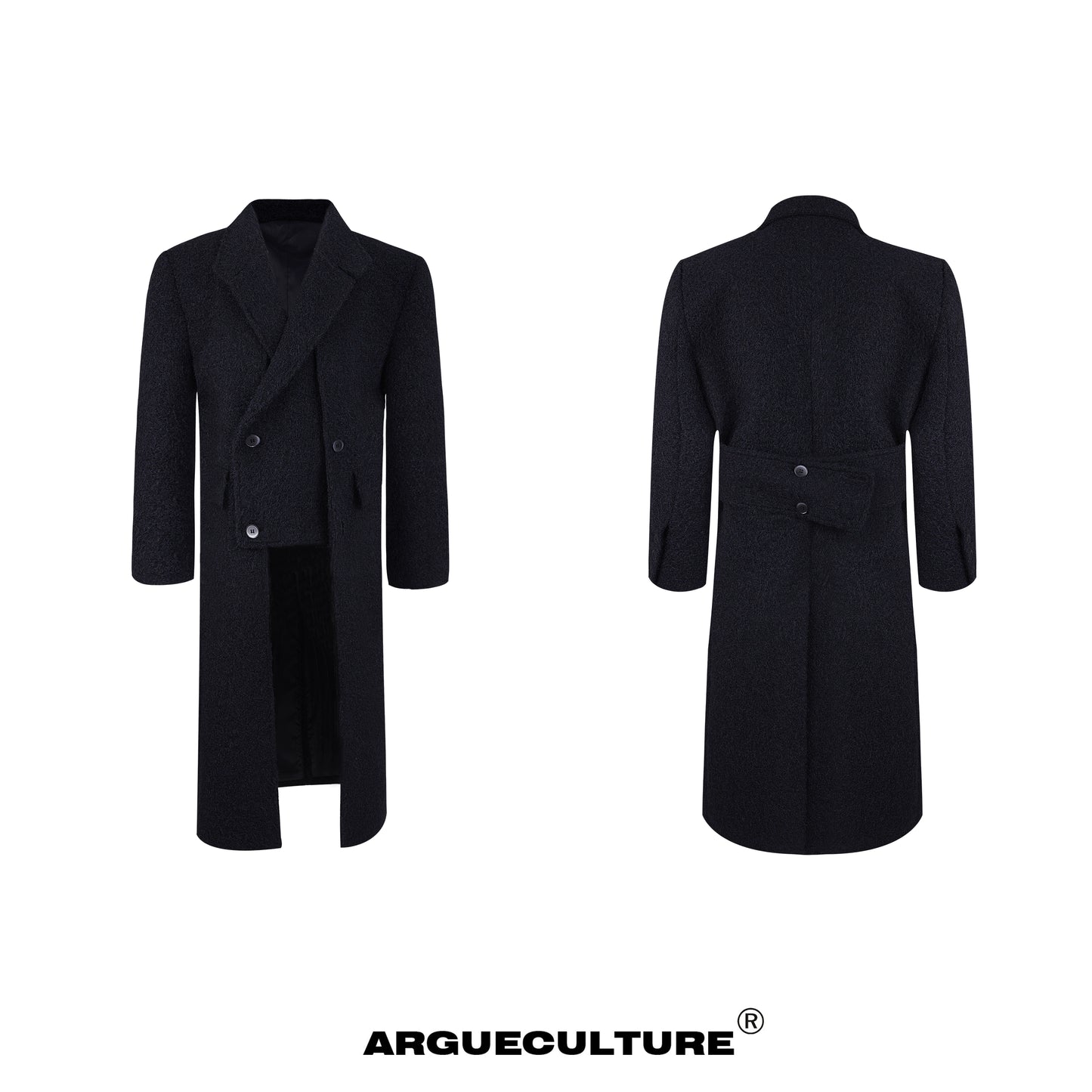 Deconstructed Asymmetric Patchwork Thick Coat WN11613