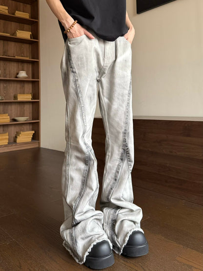 Structural Damage Gradient Flare Denim Jeans WN23185