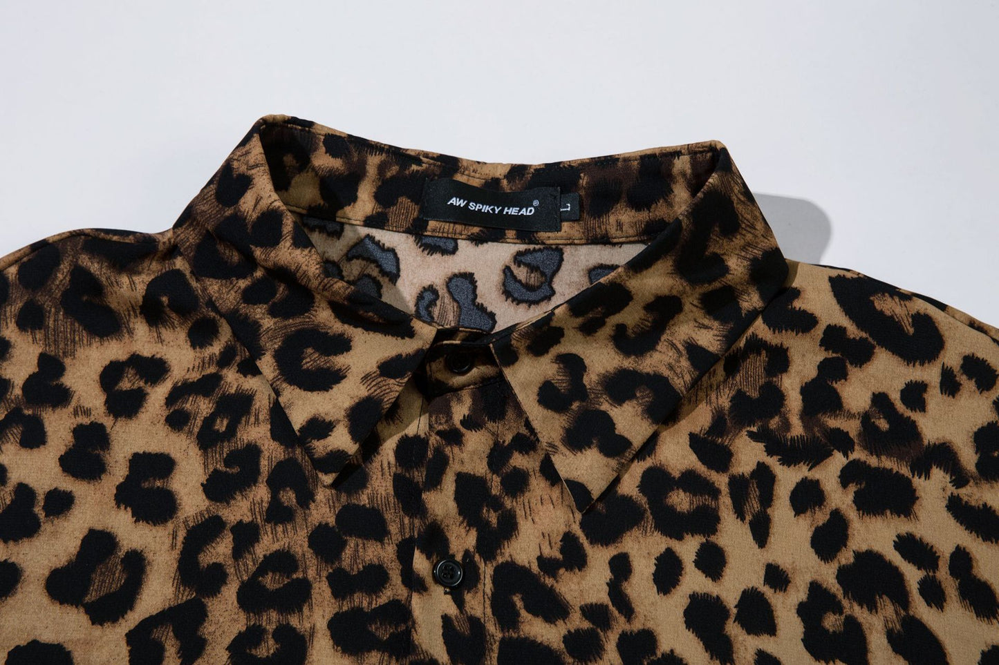 Oversize Leopard Print Short Sleeve Shirt WN13108