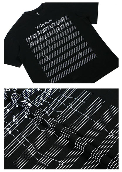 Music Note Graphic Short Sleeve T-Shirt WN26240