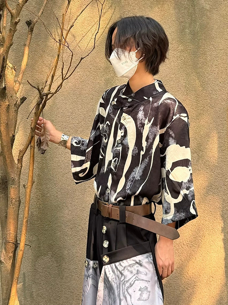 Jacquard Breathable Sun-Protection Short Sleeve Shirt WN19988