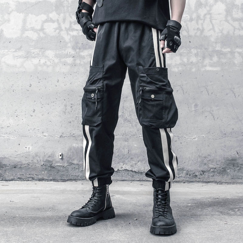 Stripe Large Pocket Cargo Pants WN22392