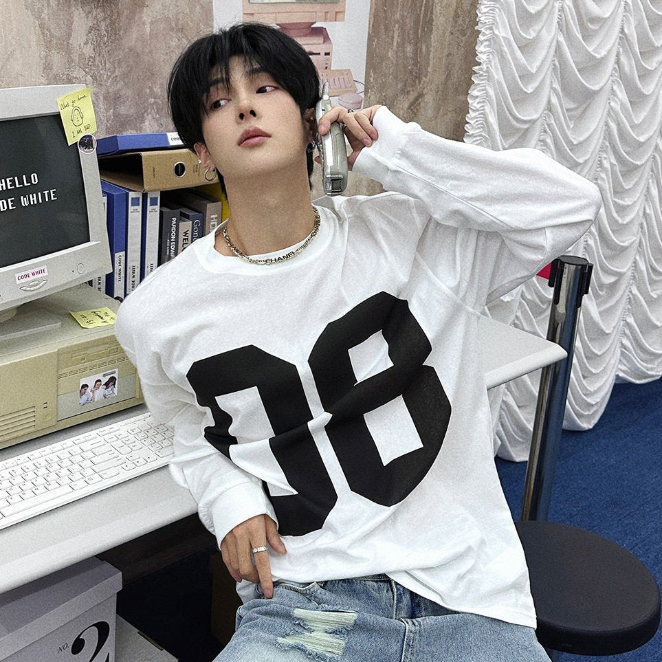 Oversize Letter Long Sleeve T-Shirt WN25075