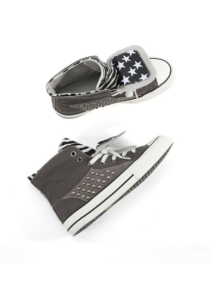 Zebra Star Studs Detail Sneakers WN27234