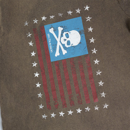 Skull Flag Washed Short Sleeve T-Shirt WN25649