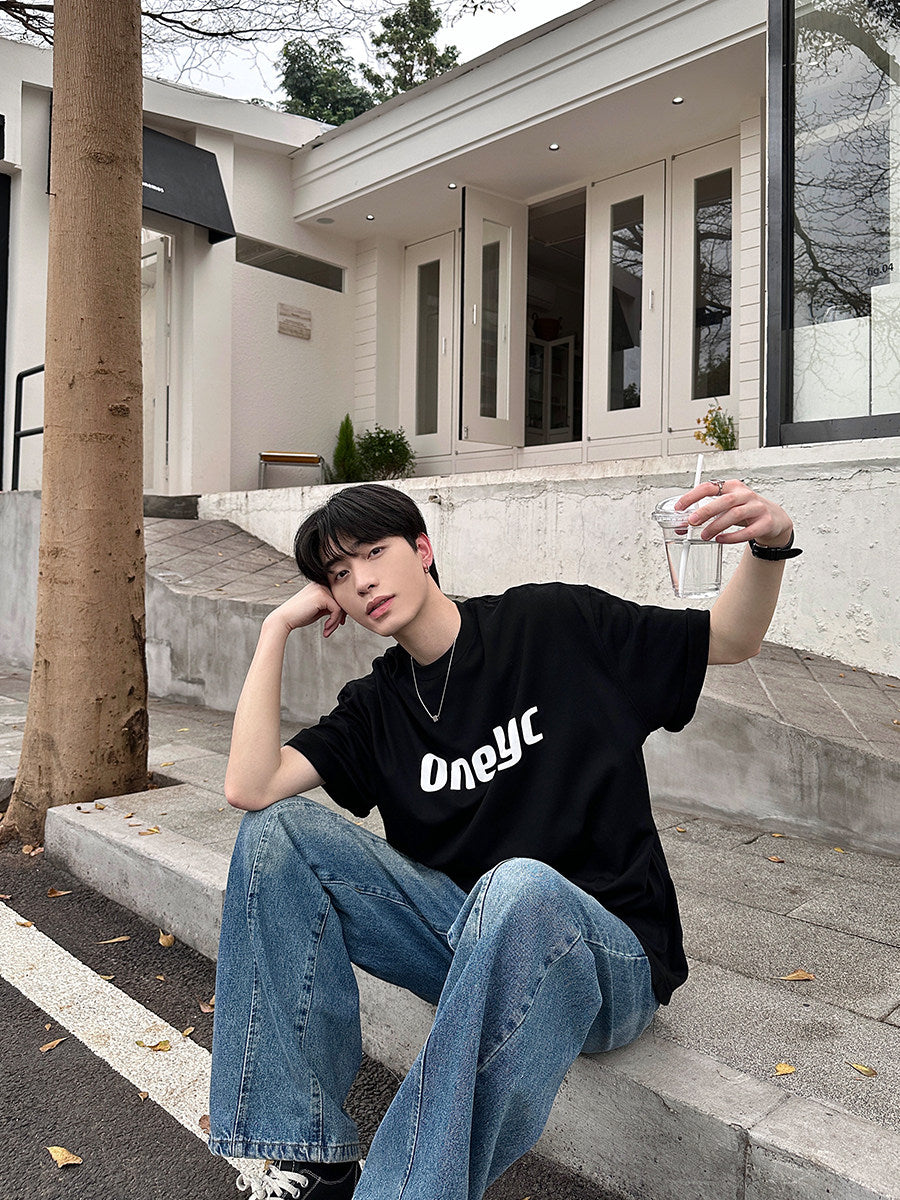 Letter Print Short Sleeve T-Shirt WN24974
