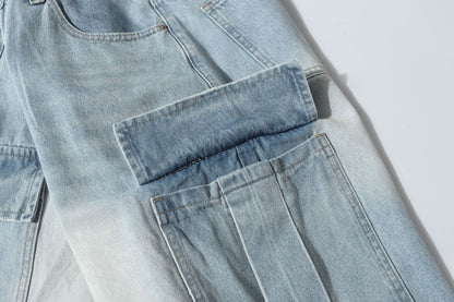 Washed Multi-Pocket Denim Half Pants WN26168