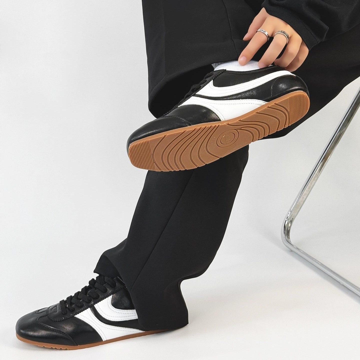 Suede Material Design Derby Sneakers WN19178