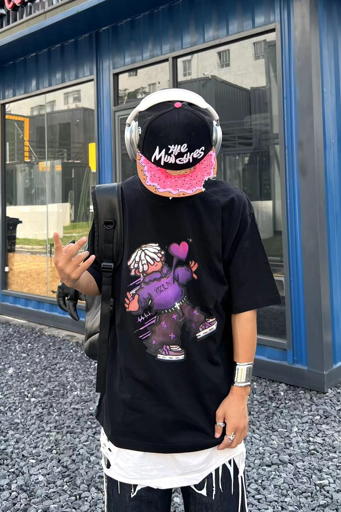 Heavyweight Graffiti Print Short Sleeve T-Shirt WN24131