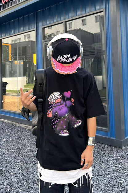 Heavyweight Graffiti Print Short Sleeve T-Shirt WN24131