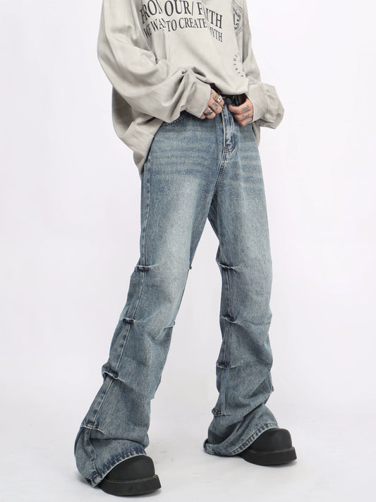 Washed  Frale Long Denim Jeans WN8379