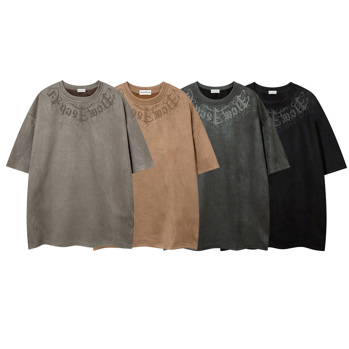 Suede Graphic Print Short Sleeve T-Shirt WN25721