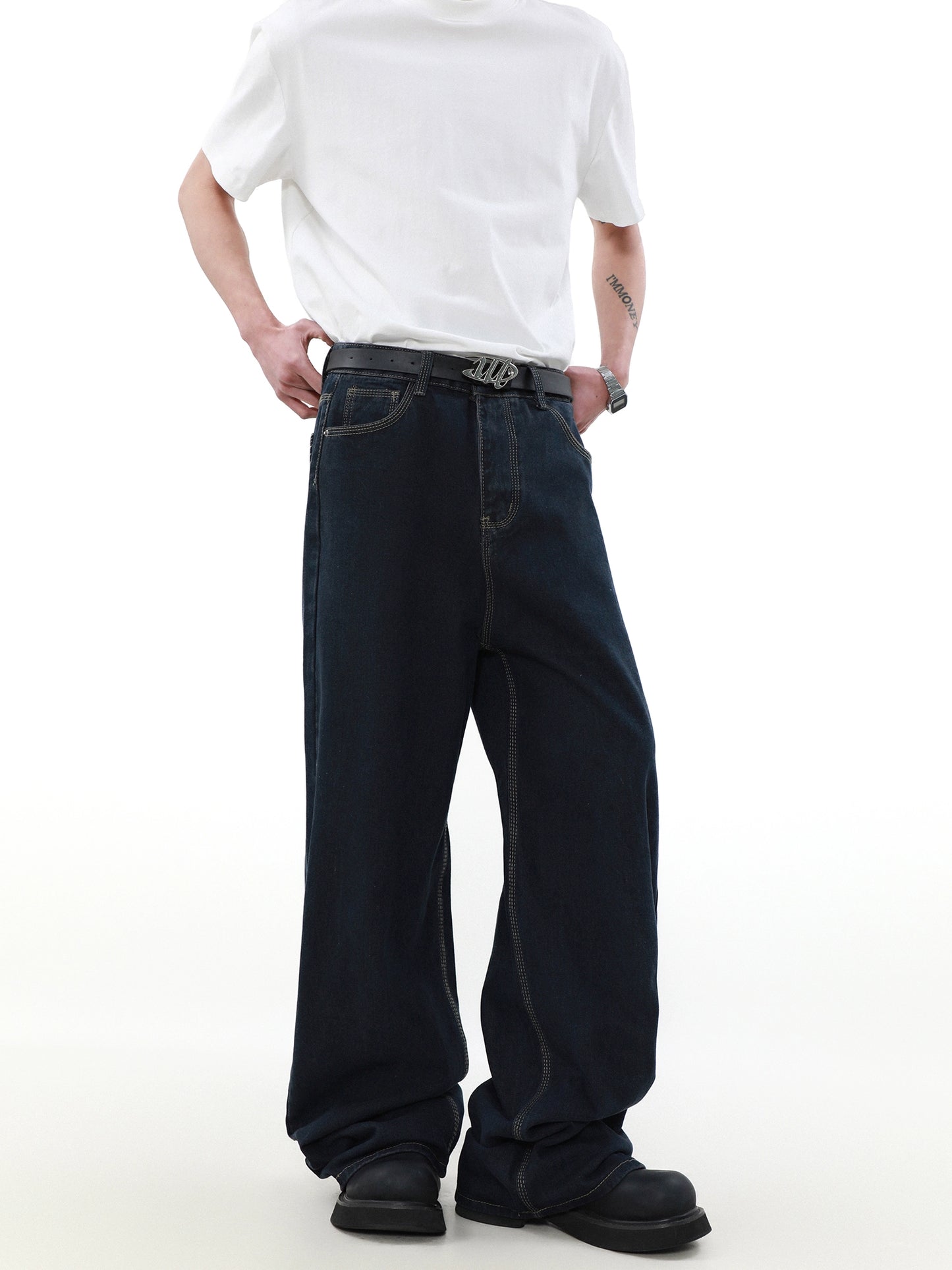Straight Denim Jeans WN4949