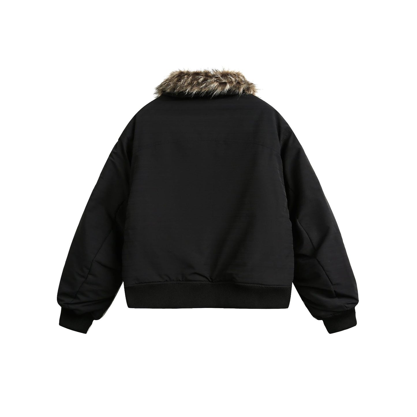 Detachable Fur Collar Flight Jacket WN12705