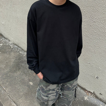 Heavyweight Oversize Basic Long Sleeve T-Shirt WN24358
