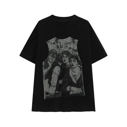 Portrait Print Short Sleeve T-Shirt WN24881