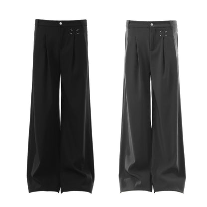 Drape Pleats Wide Leg Trousers WN25664
