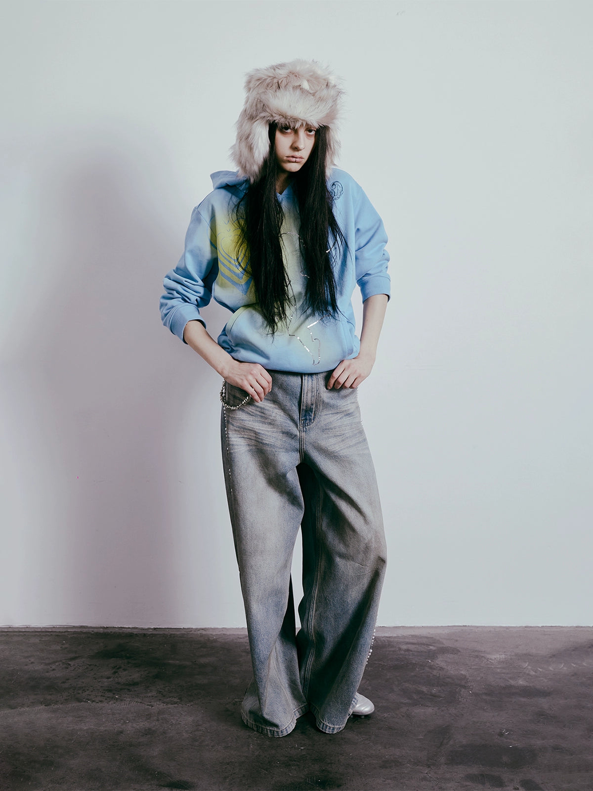 Beaded Wash Design Denim Jeans WN18924