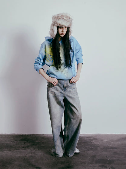 Beaded Wash Design Denim Jeans WN18924