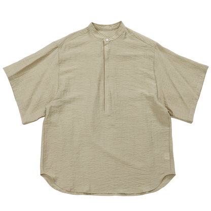 Standing-Collar Sleeve Short Sleeve Shirt WN20155