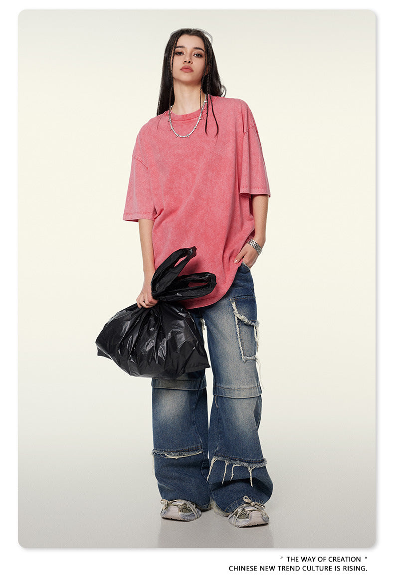 Washed Heavyweight Oversize Short Sleeve T-Shirt WN6078