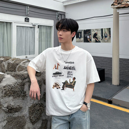 Graphic Print Short Sleeve T-Shirt WN25032