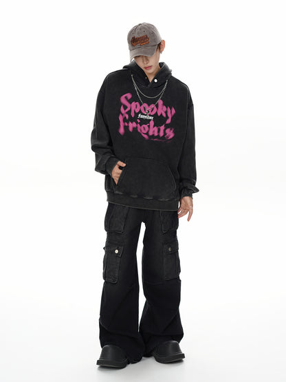 Letter Print Pullover Hoodie WN11208