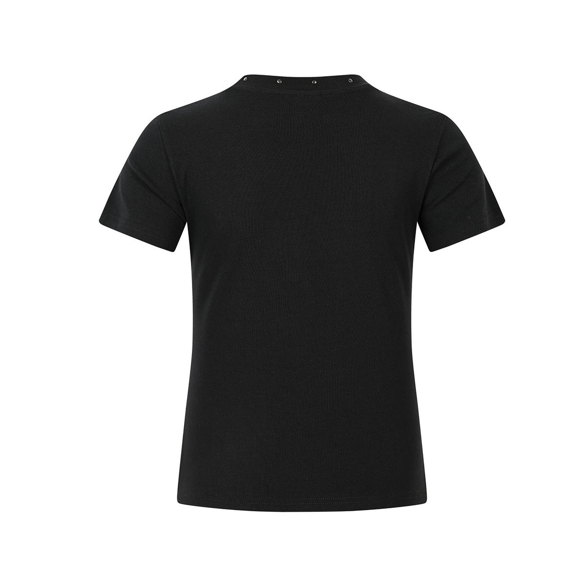 Cross Studs Detail Short Sleeve T-Shirt WN25422