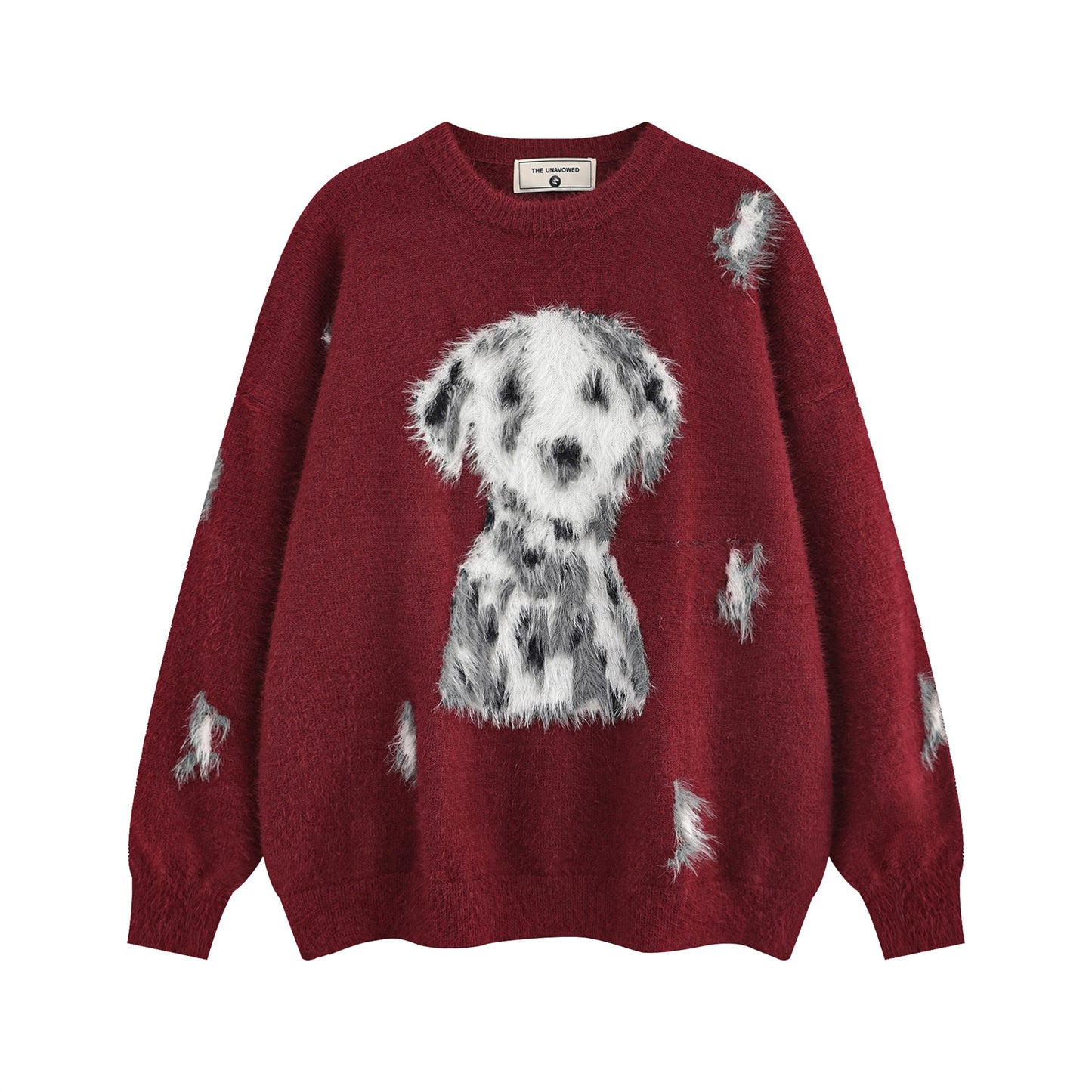 Dalmatian Print Oversize Knit Sweater WN11404