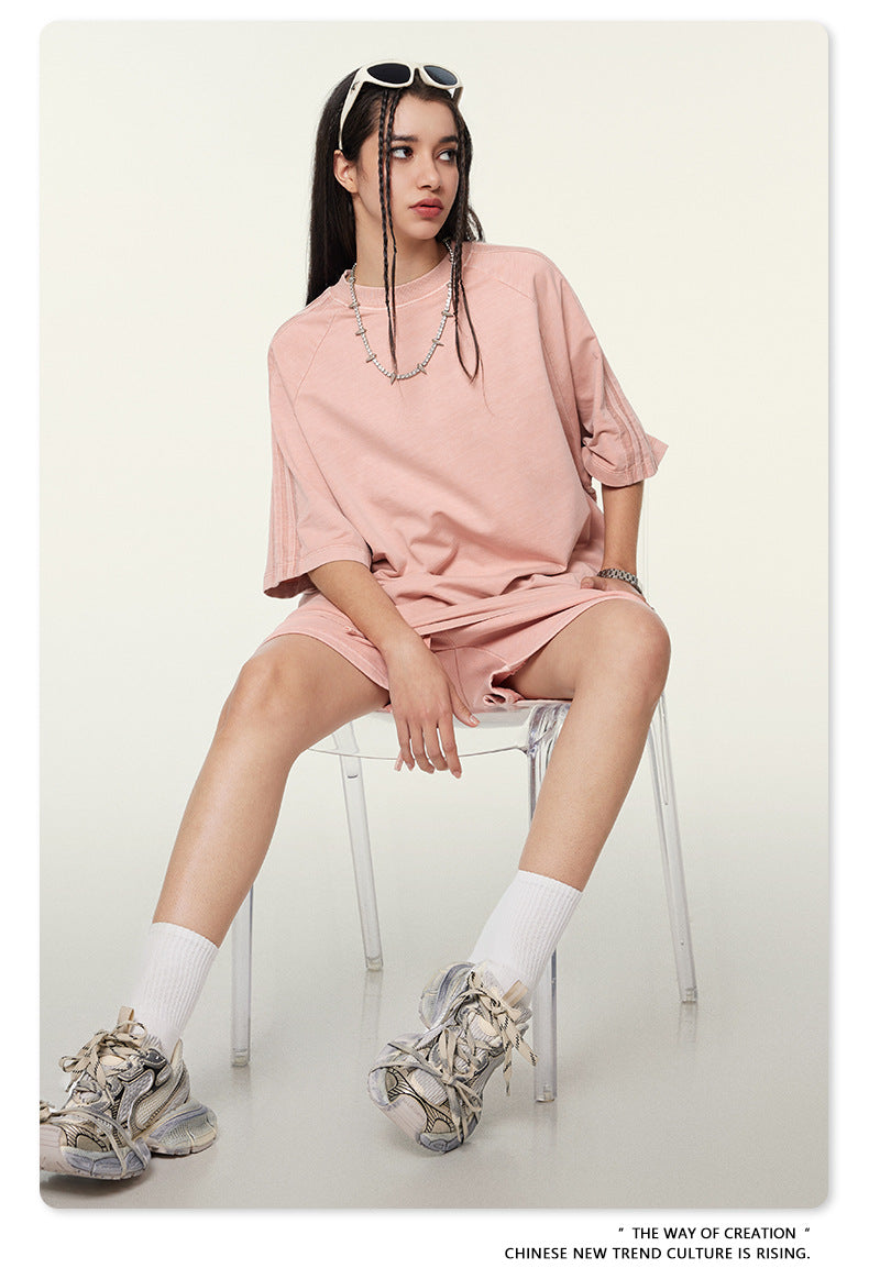 Oversize Washed Short-sleeve T-shirt WN6458
