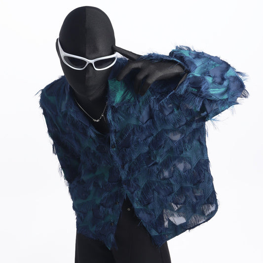 Tassel Oversize Long Sleeve Shirt WN23771