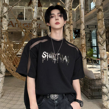 WN25135 Yang Yifan trendy brand belt men's belt jeans belt youth Korean style men's personalized perforated new product WN25135