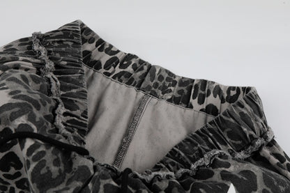 Leopard Graphic Wide Leg Pants WN28081