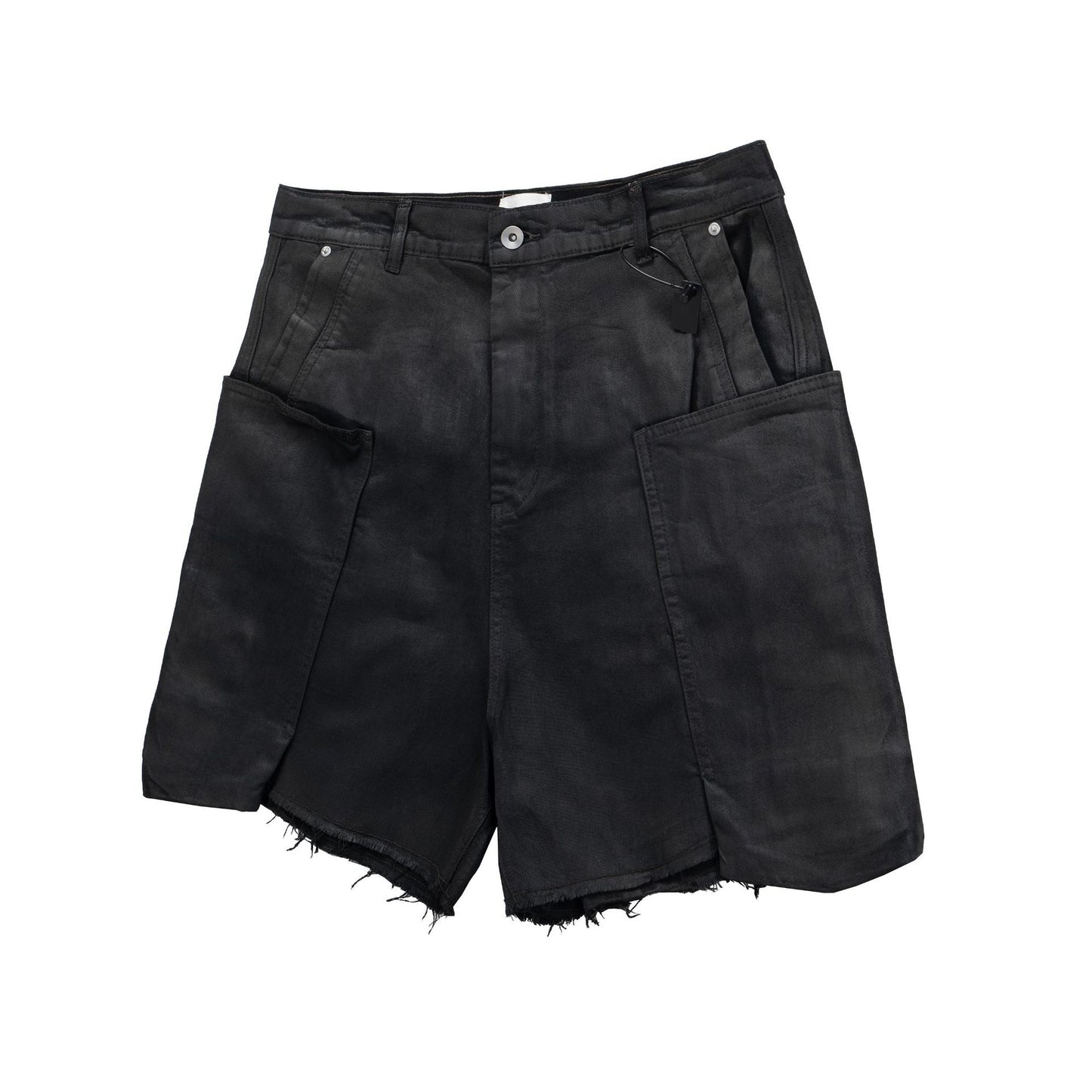 Washed Coating Cargo Pocket Denim Half Pants WN25714