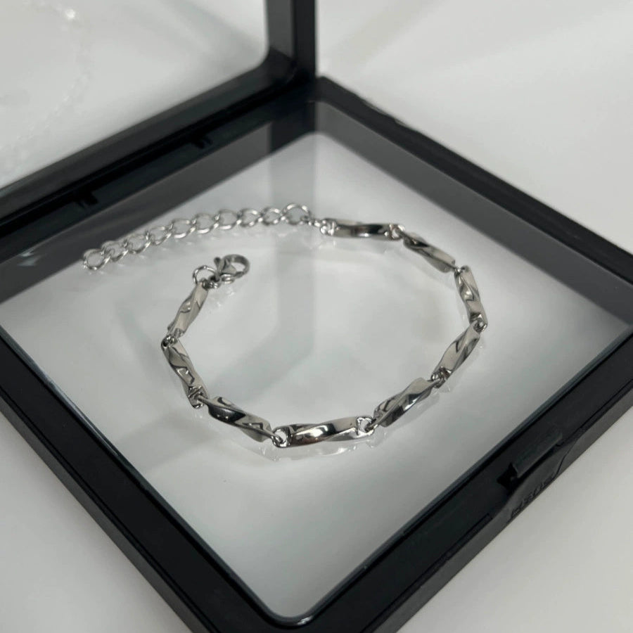 Mobius Design Titanium Steel Necklace & Bracelet WN19258