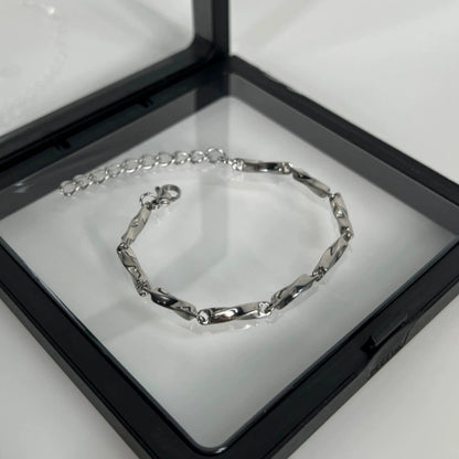 Mobius Design Titanium Steel Necklace & Bracelet WN19258