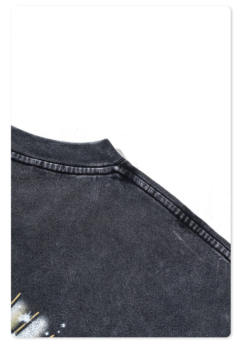 Washed Pure Cotton Short Sleeve T-Shirt WN7830