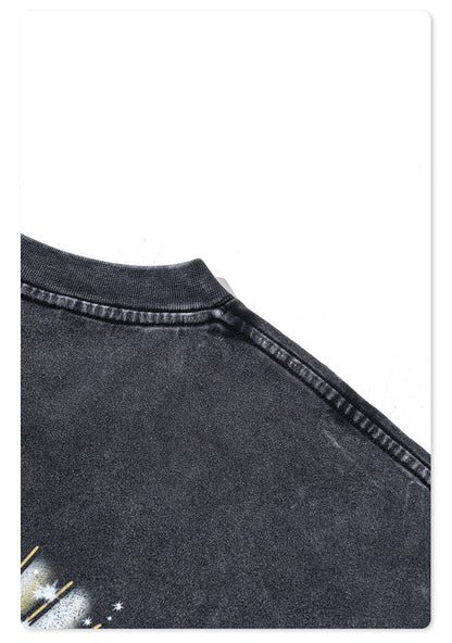 Washed Pure Cotton Short Sleeve T-Shirt WN7830