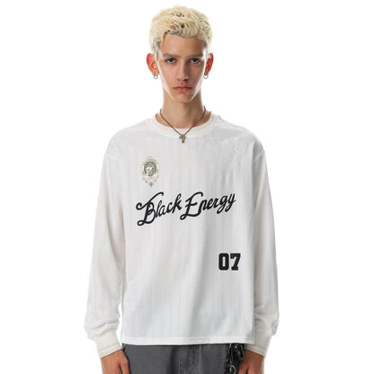 Heart Patch Letter Graphic Long Sleeve T-Shirt WN28098