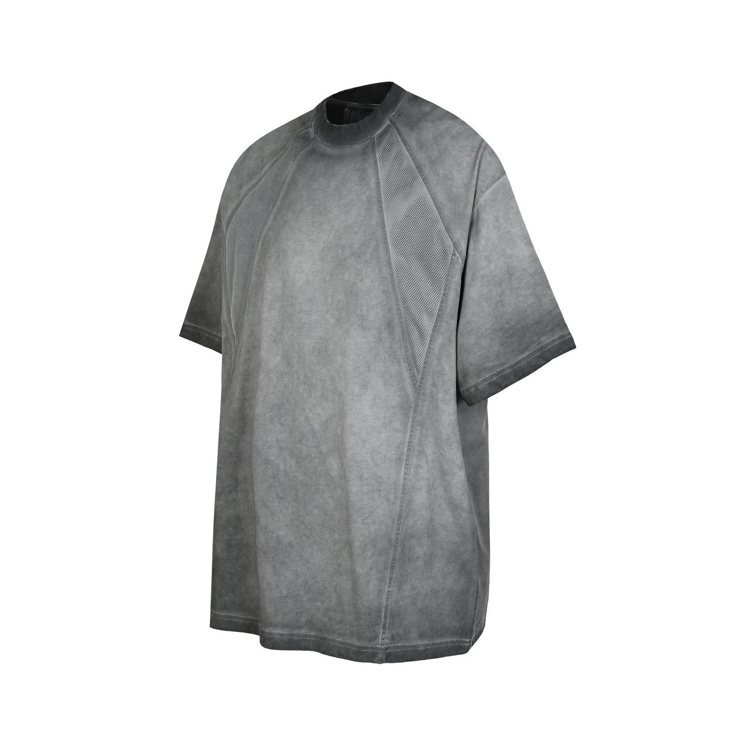 Washed Mesh Panel Short Sleeve T-Shirt WN25504