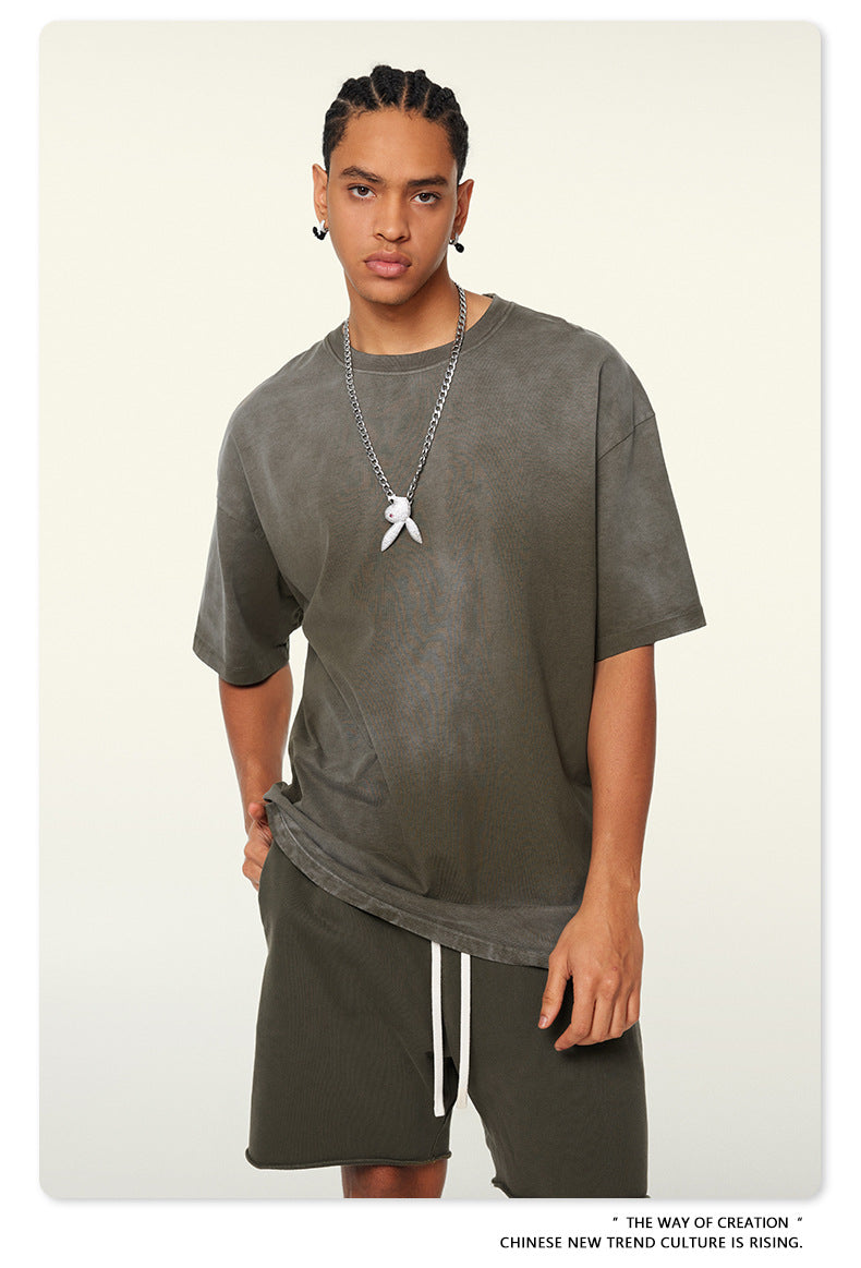 Washed Oversize Short-sleeve T-shirt WN6443