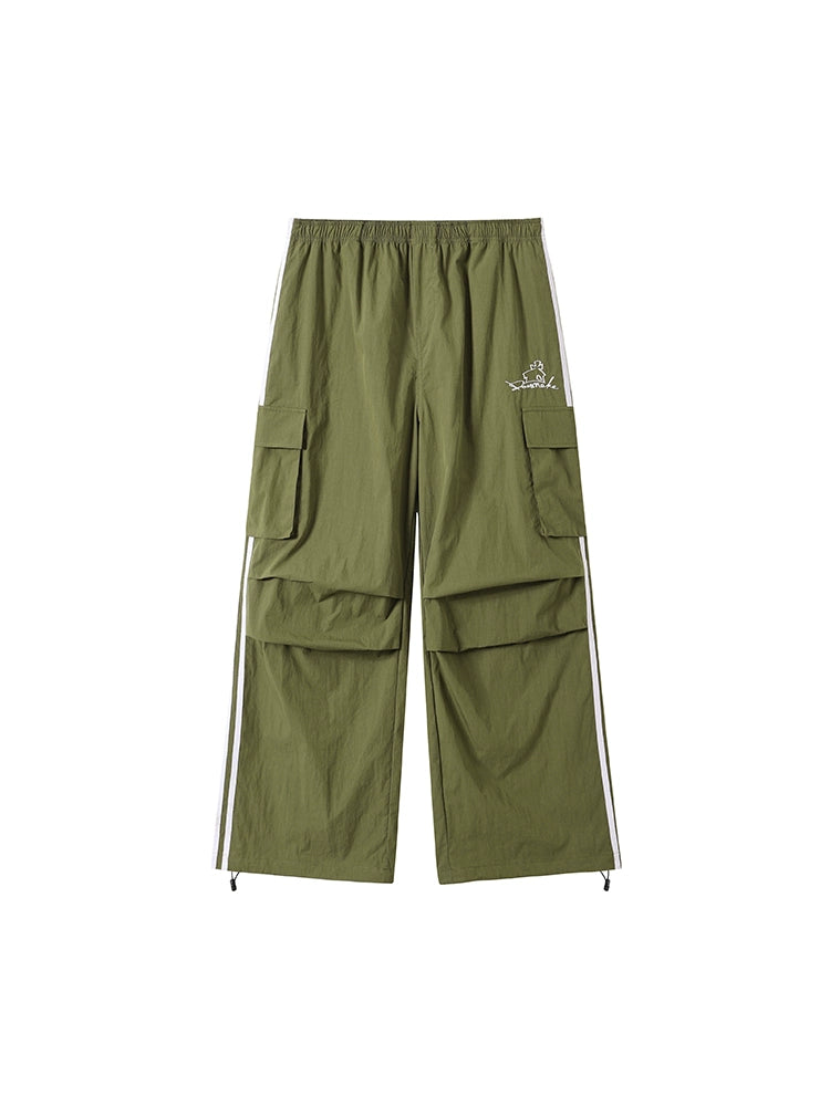 Multi-Color Side Stripe Parachute Cargo Pants WN10143