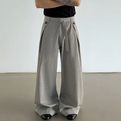 Pleats Linen Wide Leg Trousers WN21454