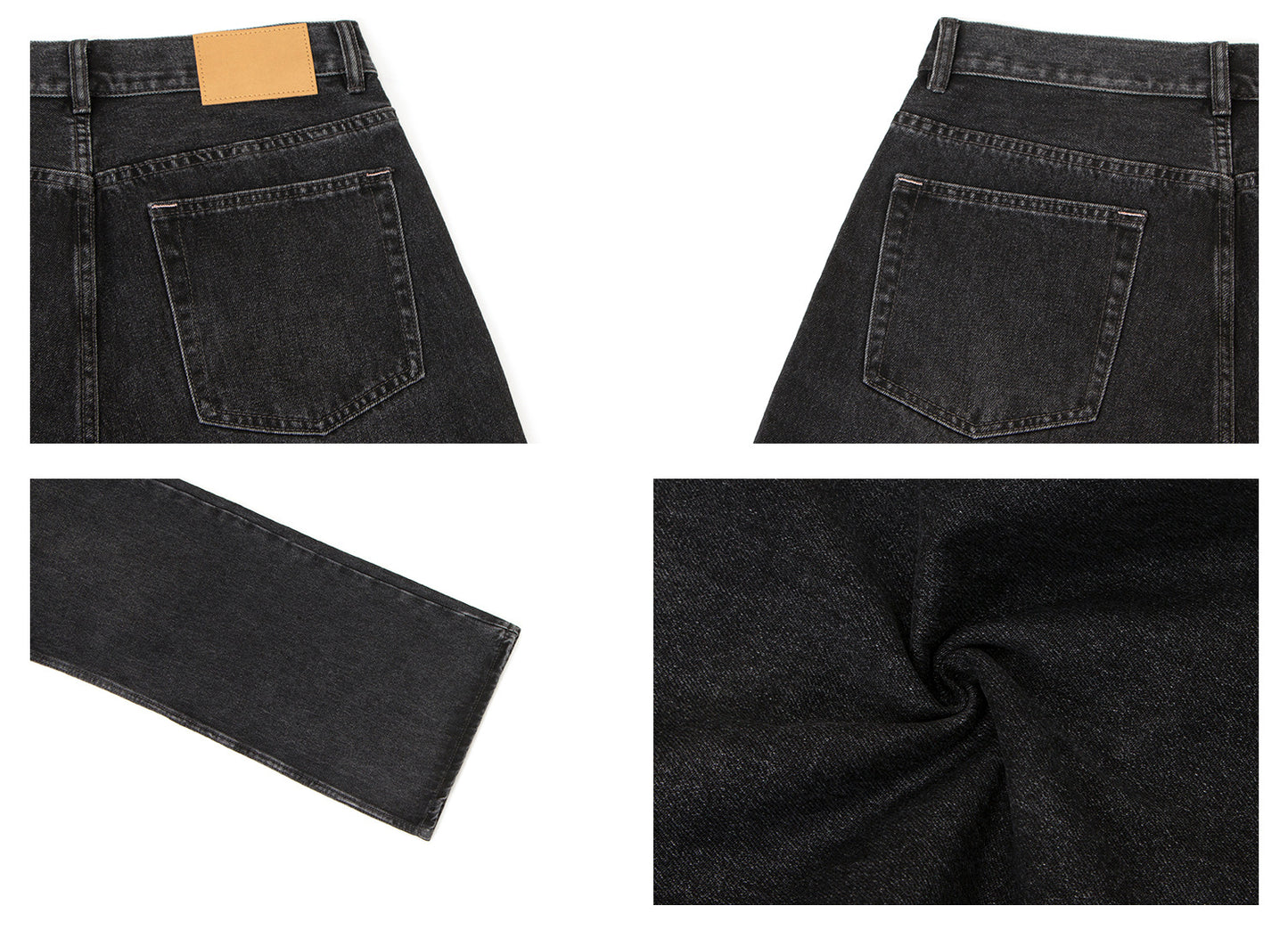 Heavyweight Washed Wide Leg Denim Jeans WN26192