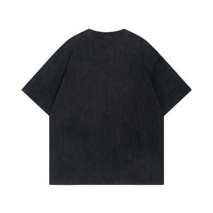 Washed Letter Short Sleeve T-Shirt WN14084