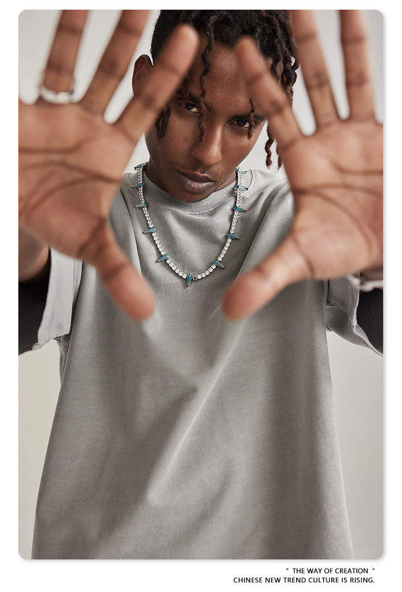 Water Washed Heavyweight Oversize Short Sleeve T-Shirt WN6077